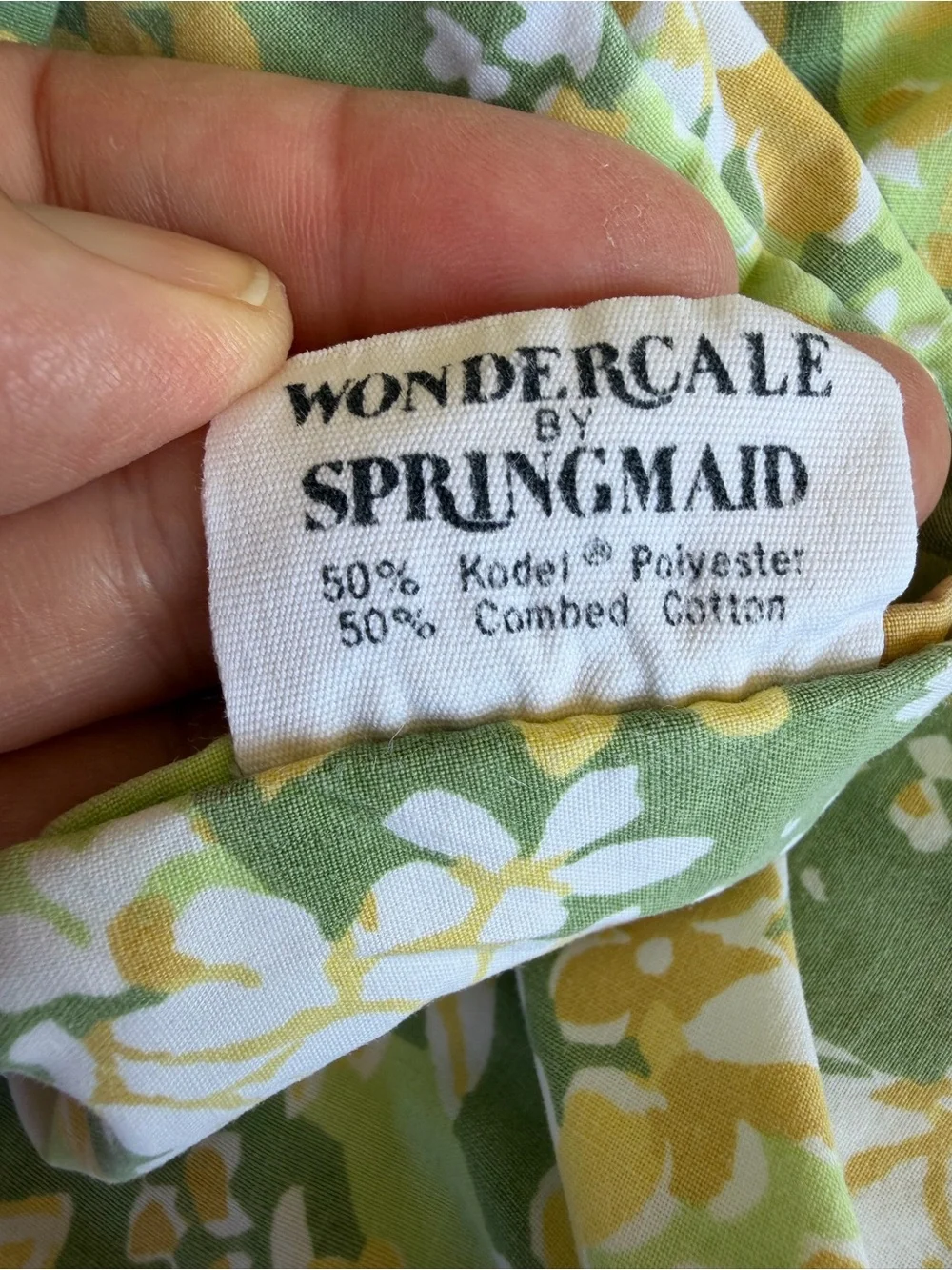 VTG Springmaid Wondercale Daisy Floral Flower Power Double Sheet Set Cutter READ